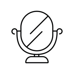 Mirror makeup beauty line icon