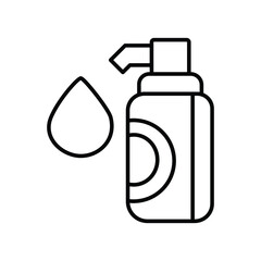 Bottle foamy soap line icon