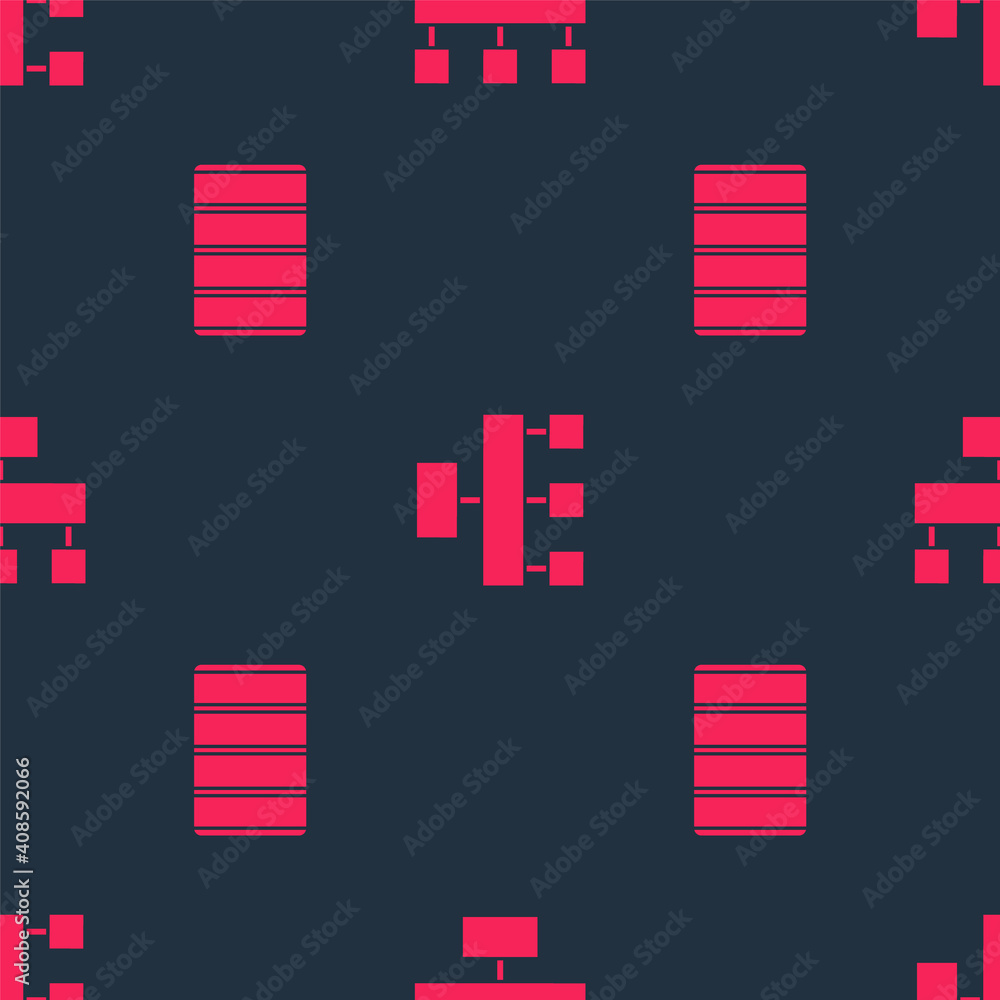 Poster set color palette guide and site map on seamless pattern. vector.