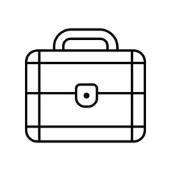 Makeup case briefcase style beauty line icon