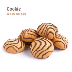 Crumbly cookies with chocolate stripes