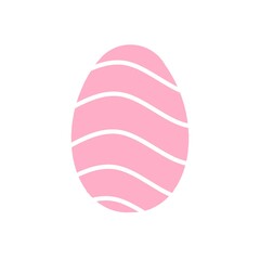 Happy Easter. Pink egg icon	