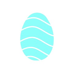 Happy Easter. Blue egg icon	