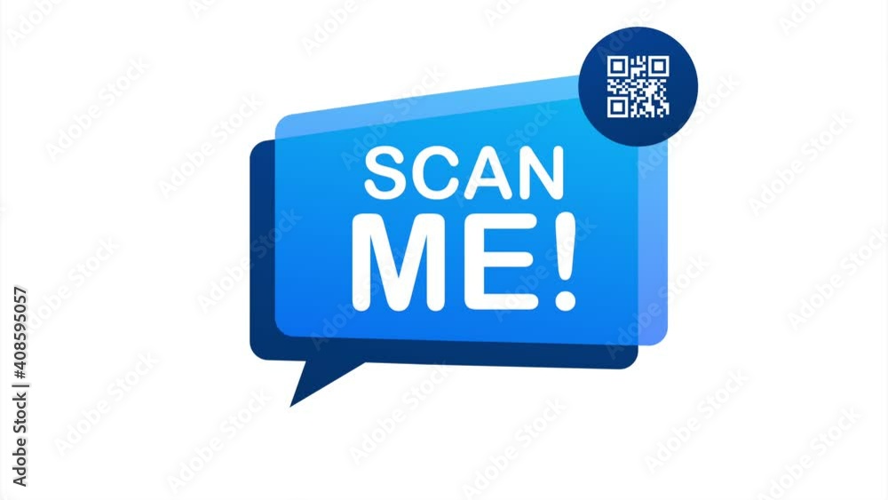 Poster qr code for smartphone. inscription scan me with smartphone icon. qr code for payment. illustration.