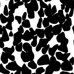 Seamless hand drawn pattern with black spots and marble effect,white background,print for wallpaper,backdrop,cover design,textile and fabric usage,uneven texture,minimalistic template