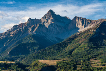 Landscape at Saint Baudille et Pipet, Trieves in Vercors, French Alps, France - obrazy, fototapety, plakaty