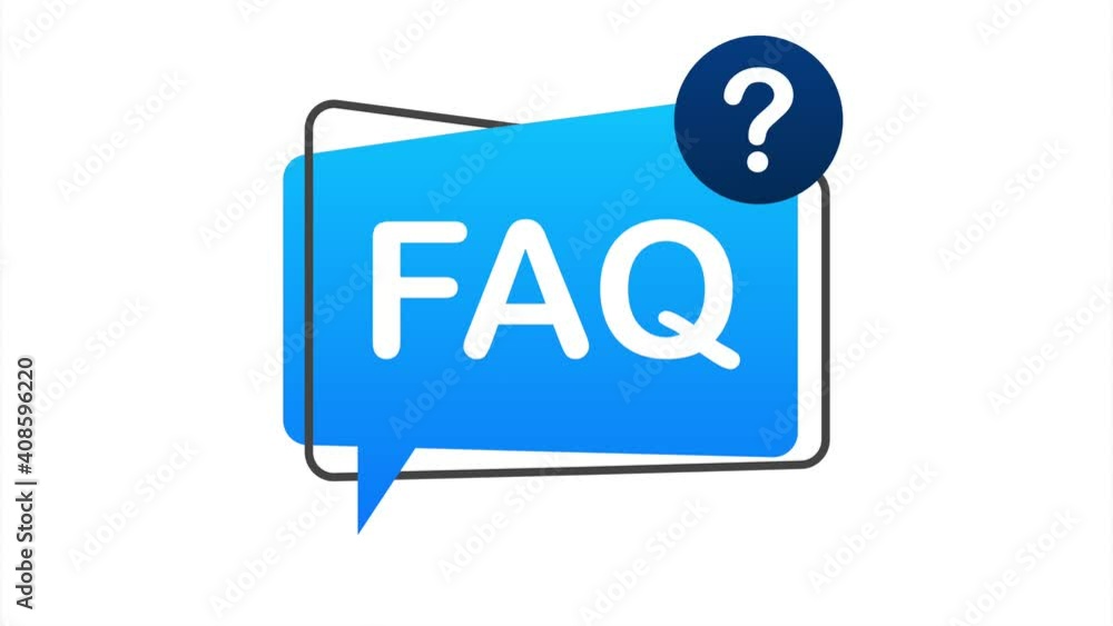Poster frequently asked questions faq banner. computer with question icons. stock illustration.