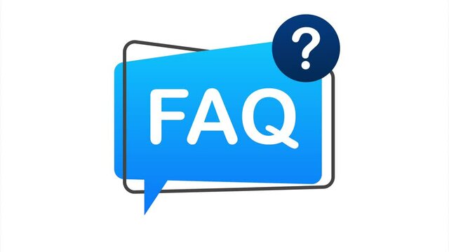 Frequently asked questions FAQ banner. Computer with question icons. stock illustration.