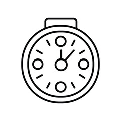 stopwatch vector illustration line icon