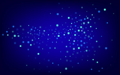 Blue Square Effect Blue Vector Background.