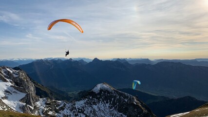 paraglider in the mountains