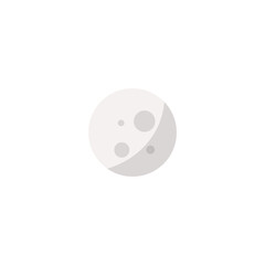 Moon phase. Full moon. Flat icon. Isolated weather vector illustration