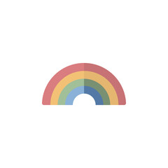 Rainbow. Weather. Flat icon. Isolated weather vector illustration