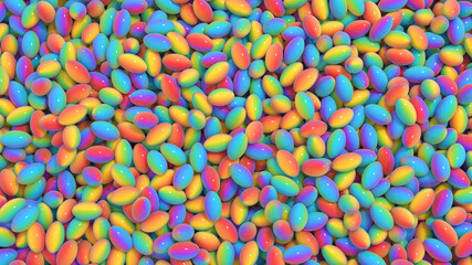 Fototapeta na wymiar Abstract colorful background with thousands of magic candies