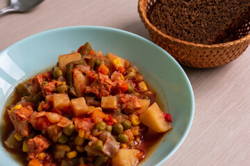Mexican-Style Roasted Ragu in plate