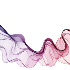 Transparent colored vector wave flow on a white background. Vector abstract background. eps 10