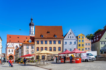 Hauptplatz, Landsberg am Lech, Bayern, Deutschland 