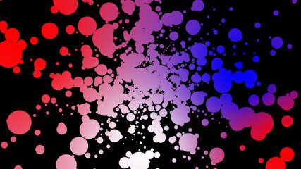 Abstract colorful illustration circle round dot texture pattern in black background for design concept