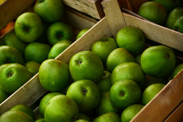 green apples in a basket