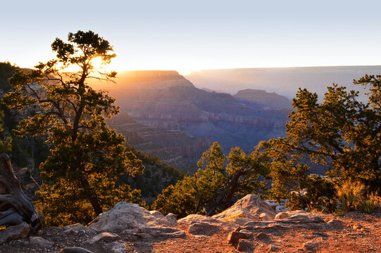 sunset in the mountains