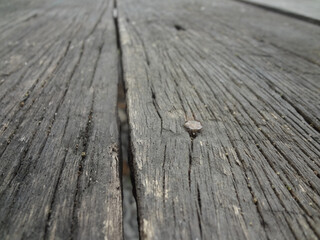 Close up of old wooden planks texture pattern

