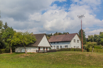 Fototapeta na wymiar Birth house of Prokop Divis, inventor of lightning rod, in Zamberk, Czechia