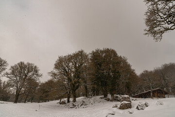 Molise, Italy.  Spectacular winter panorama.