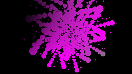 Abstract colorful illustration circle round dot texture pattern in black background for design concept