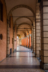 View of a portico in Bologna, Italy © Matyas Rehak