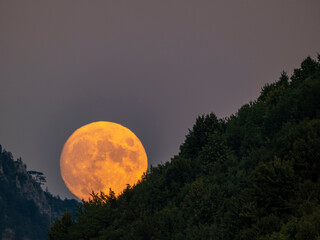 moon over the mountains