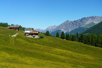 Fototapeta premium Passo Gavia, mountain pass in Lombardy, Italy, at summer