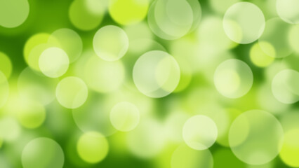 Obraz premium Abstract green background with Circle bokeh. Light blurred of light glitter. Glow texture background.