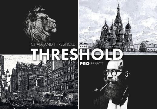 threshold and Chalk Effect Mockup