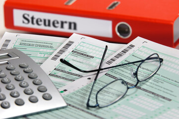 Formular für Steuererklärung beim Finanzamt