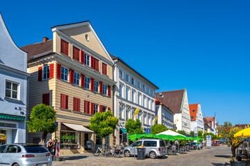 Fototapeta na wymiar Marktplatz, Guenzburg, Bayern, Deutschland 