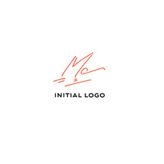 MC handwritten logo for identity