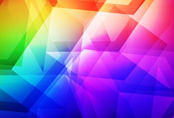 Obraz premium Dark Multicolor vector shining triangular backdrop.
