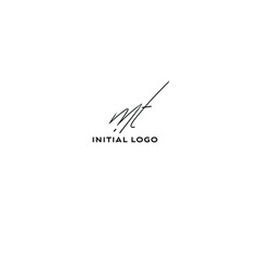MT handwritten logo for identity