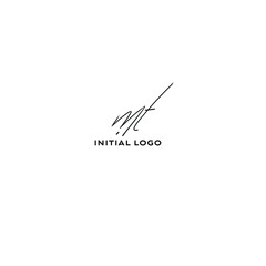MT handwritten logo for identity