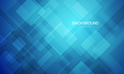 Fototapeta premium Abstract background vector illustration. Gradient blue with geometric shapes composition.