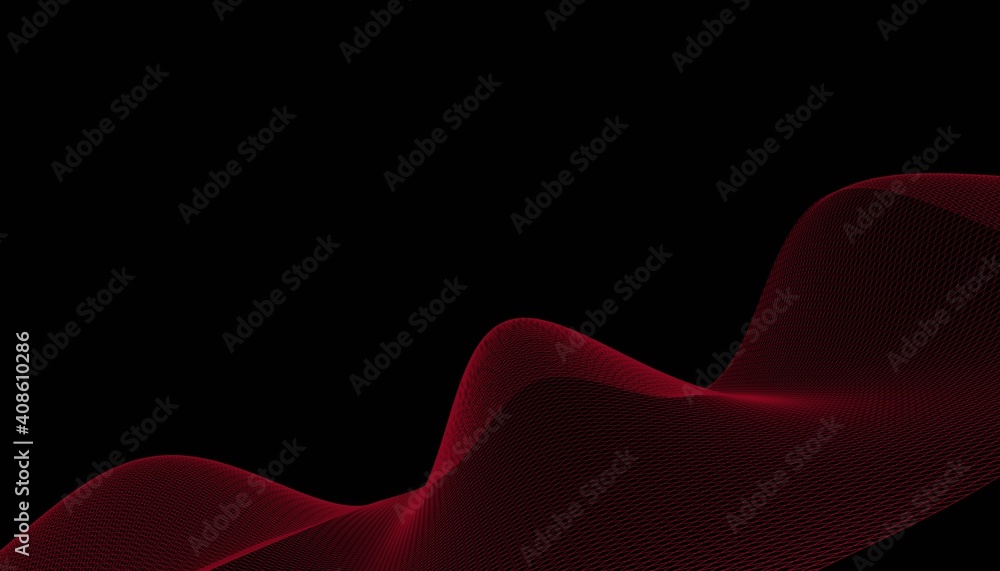 Poster abstract 3d mesh wave background. futuristic technology style. elegant background for business prese
