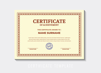 Illustration vector graphic of certificate, for certificate template, certification, certificate award, certificate work, medallion, etc