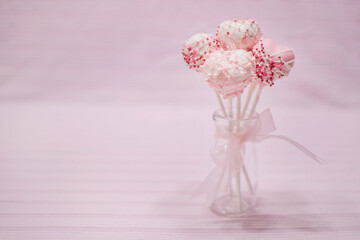 Pink and White Heart Shape Strawberry Covered Chocolate Pops