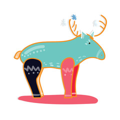  deer on a white background