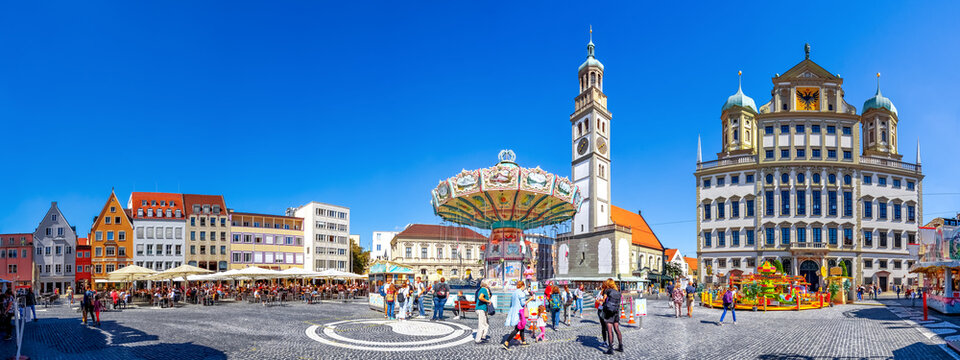 Perlachturm und Rathaus, Augsburg, Bayern, Deutschland 