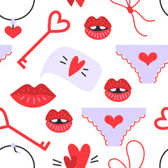 Valentine's Day seamless vector pattern