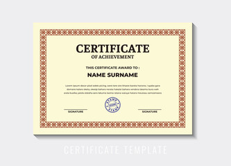 Illustration vector graphic of certificate, for certificate template, certification, certificate award, certificate work, medallion, etc