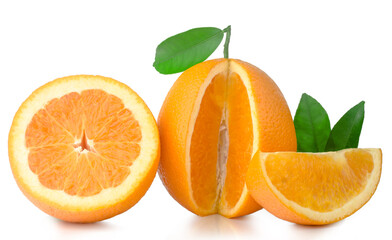 Oranges isolated on the white background