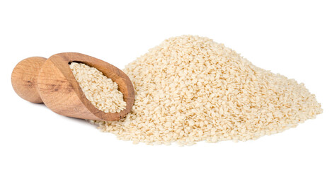 Sesame seeds isolated on white background