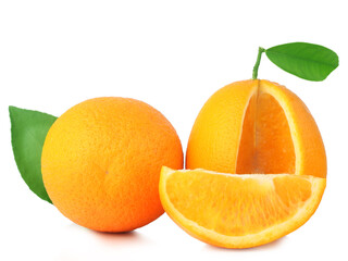 Oranges isolated on the white background